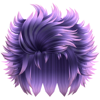Messy Spiky Emo Hair (Galaxy Purple) Roblox item