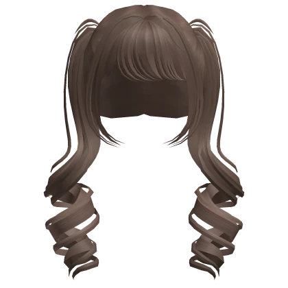 adorable kawaii brown pigtails Roblox item thumbnail