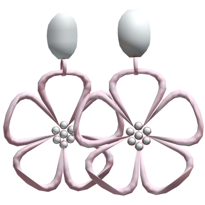 Pastel pink Flower Earrings  Roblox item