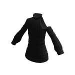 BerryBox Jan '24 Left Cold Shoulder Sweater Black
