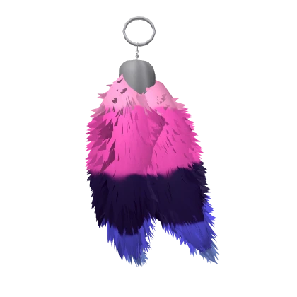 (1.0) Double Omni Pride Raccoon Tails Keychain | Roblox Item - Rolimon's
