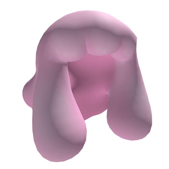 Pink stylized slime blob hair
