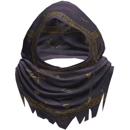 Purple Sorcerer Distressed Rune Hood
