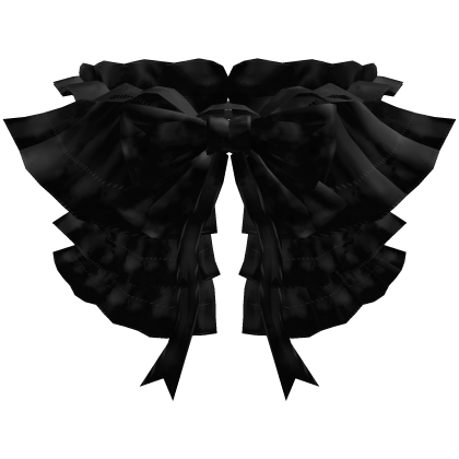 black gothic ruffle choker w/ bow thumbnail