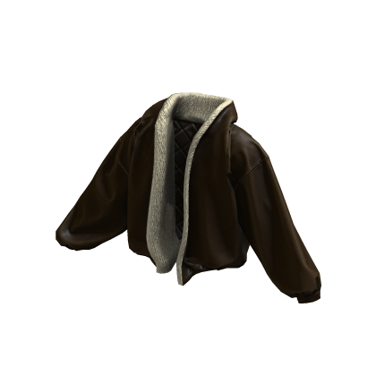 Vintage Distressed Leather Bomber Jacket - Brown