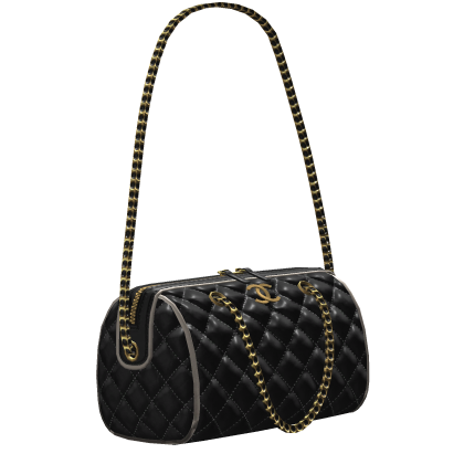 Designer Black Quilted Bowling Bag Roblox item