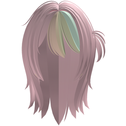 ♡ sweet overgrown vkei hair w/ ponytail in rainbow Roblox item