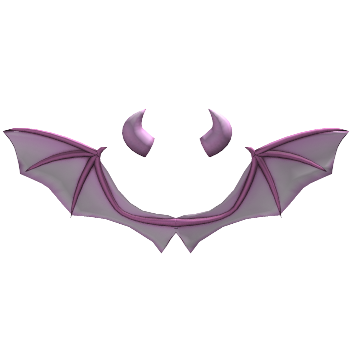 Pink Halloween Vampire Wings + Horns Combo