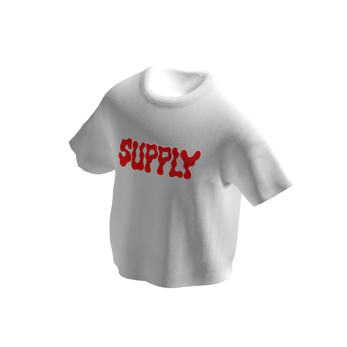 SUPPLY Red Graphic T Shirt White Streetwear