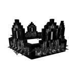 White Grunge 8-Bit Pixel Crown