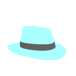 Neon Blue Fedora