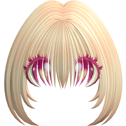 ♡ Anime Bangs (Pink Eye Design) in Blonde Roblox item