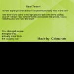 Gear Tester! |UPDATED|