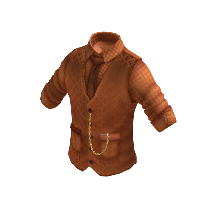 Waistcoat | Rolled up Shirt | Orange