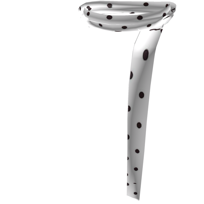 ♡ cute white & black polka dot neck scarf 3.0