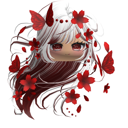 Mystical Sakura Windy Hair (White&Red)