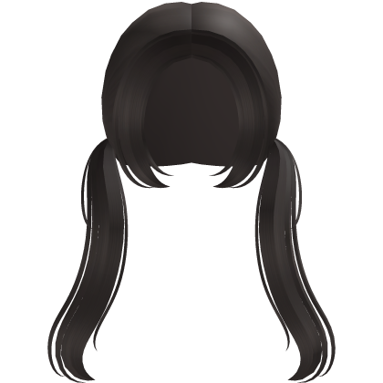 ♡ long low cute pigtails in gray brown