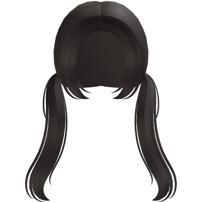 ♡ long low cute pigtails in gray brown