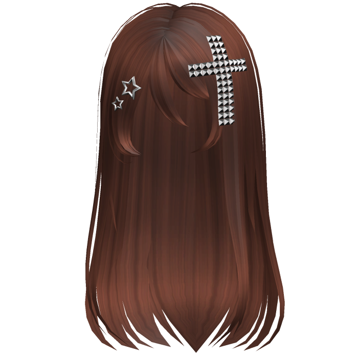 Emo Scene Long Hair w Cross Auburn