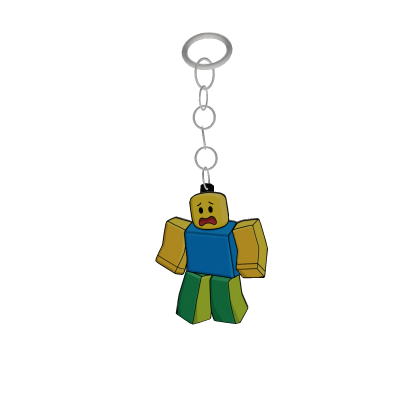 Cartoony Retro noob keychain on pants