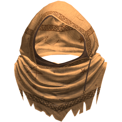 Tan Sorcerer Distressed Rune Hood