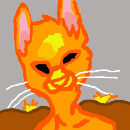 fire cat drawing