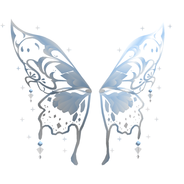 Pastel Blue Royalty Clan Butterfly Wings