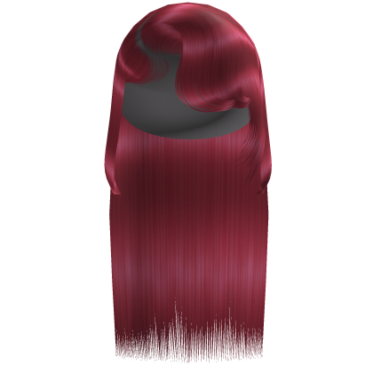 Sleek Side Swoop Bang Straight Hair (Hot Pink)