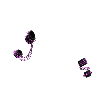 Chain Spike Punk Bracelets | Black Rockstar Pink thumbnail