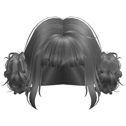 reipon♡ K-Pop Cute Braided Buns (Grey) | Roblox Item - Rolimon's