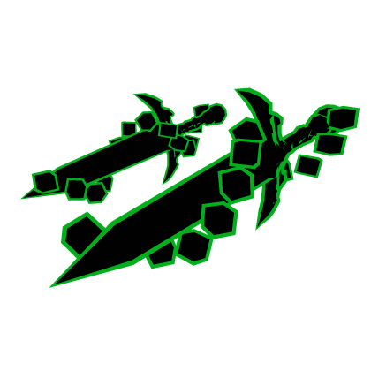 Green Corrupted Dual Cartoony Swords Roblox item