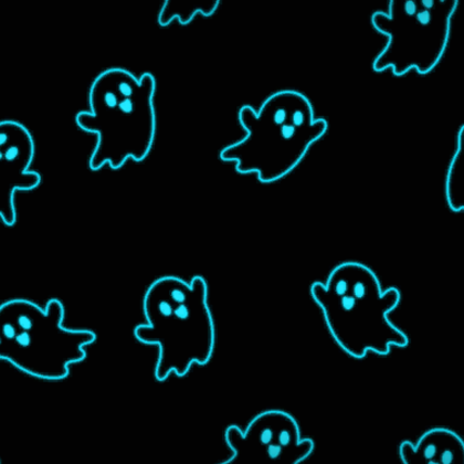 Cyan Glowing Ghosts