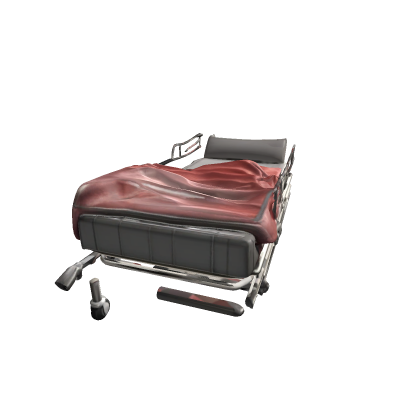 Hospital bed blood stained