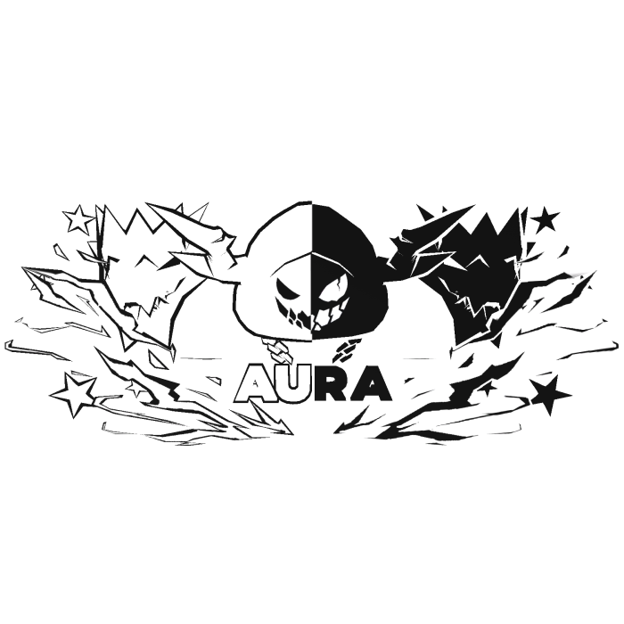 Cartoony Black&White Hood Aura Dragon Wings Combo