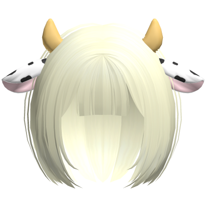 blonde kawaii cow girl anime bob