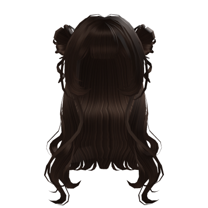 Long Doll Twin Buns in Chocolate Brown ♡