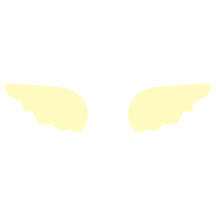 ♡ Cute Simple Sticker Angel Wings in Yellow