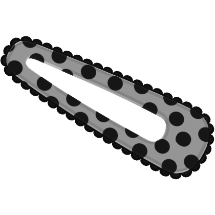 black and white polka dot giant hair clip Roblox item