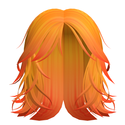 Orange Wispy Messy Short Bob Y2K Hair thumbnail