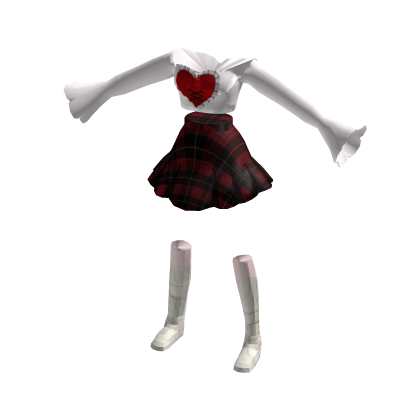 ✨Valentine's Heart Ruffled Top with Skirt Set-Red