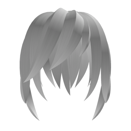 cute emo vkei short protagonist hair in white Roblox item