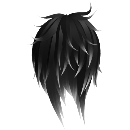 Black Fade Super Messy Long Emo Boy Hair Roblox item
