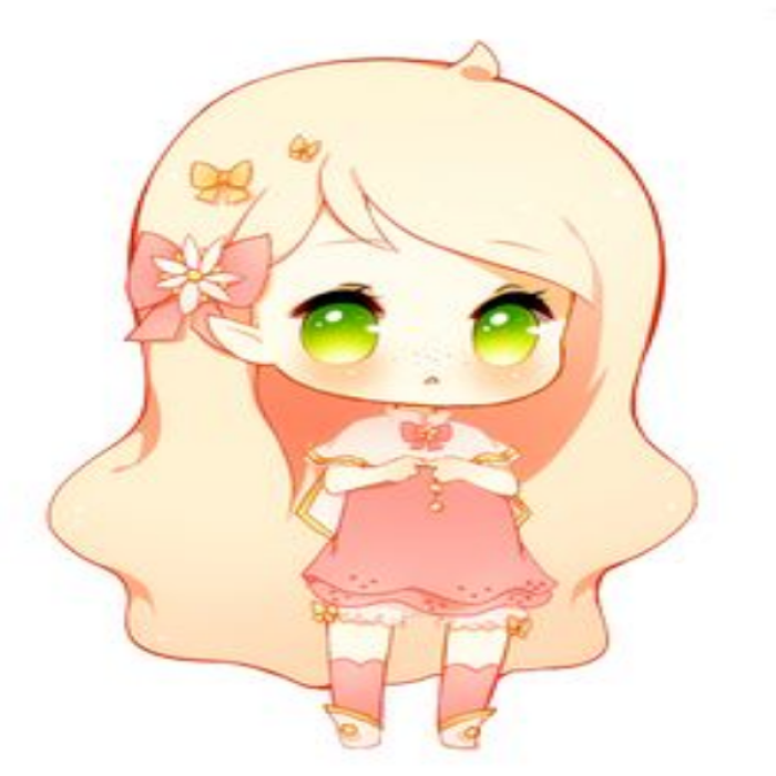 Cutie blonde chibi butterfly girl Roblox decal