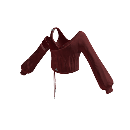 Draped Ruched Crop Top (Red)