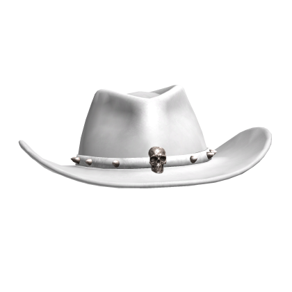 White Skull Cowboy Hat