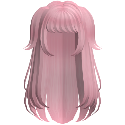 Long Pink Double Ponytail Hair Roblox item
