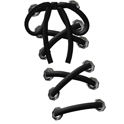 3.0 Shoulder Piercings Black Laced Bows (Left)
