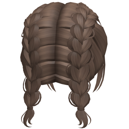 Cute Short Dutch Preppy Messy Braids in Brown Roblox item