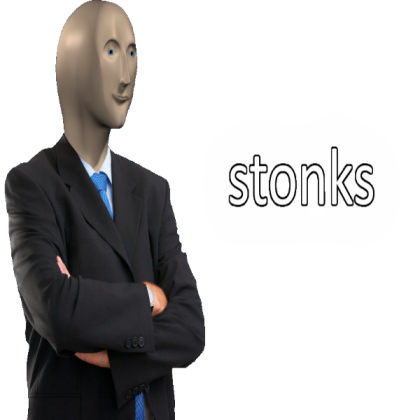 Stonks Transparent Roblox decal