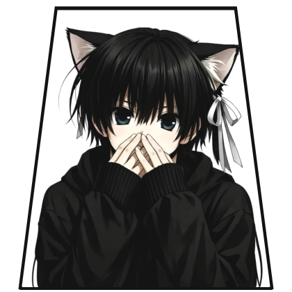 Cute Shy Emo Anime Catboy Cape Roblox item